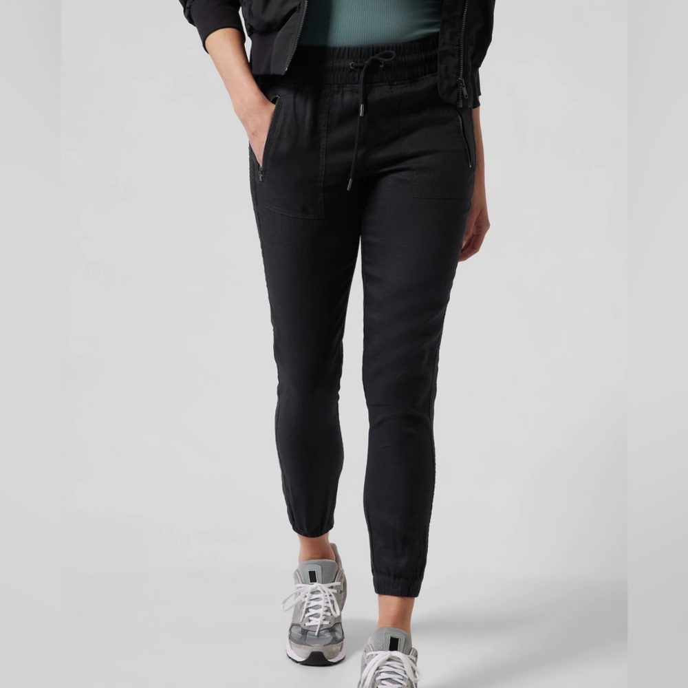 Athleta Cabo linen jogger black 4